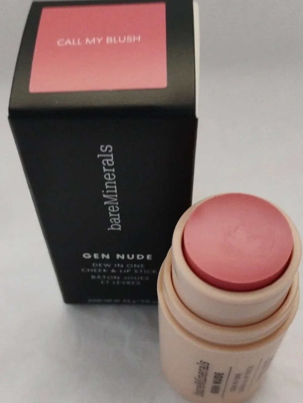 bareMinerals Gen Nude Dew In One Cheek & Lip Stick-'Call My Blush' Full Size-NWT